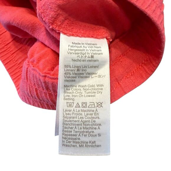 J crew Womens pink linen viscose blend shorts, pockets, XL - Picture 5 of 6